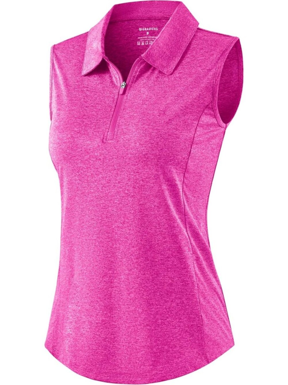 Lightweight Women's Golf Shirt - 1/4 Zip Collared Tank Top for Activewear